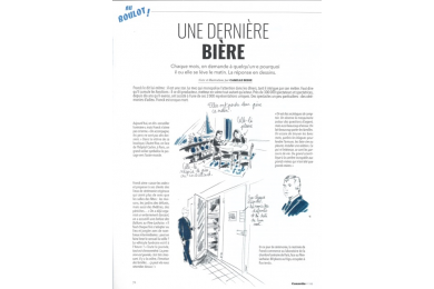 La BD de Franck, croque-mort, parue dans le magazine Causette