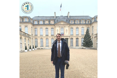  Brice Alzon, PDG de l\'enseigne COVIVA et de la FESP en visite à l\'Elysée